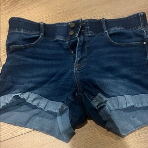 Apt. 9 High Waist Dark Blue Denim Shorts